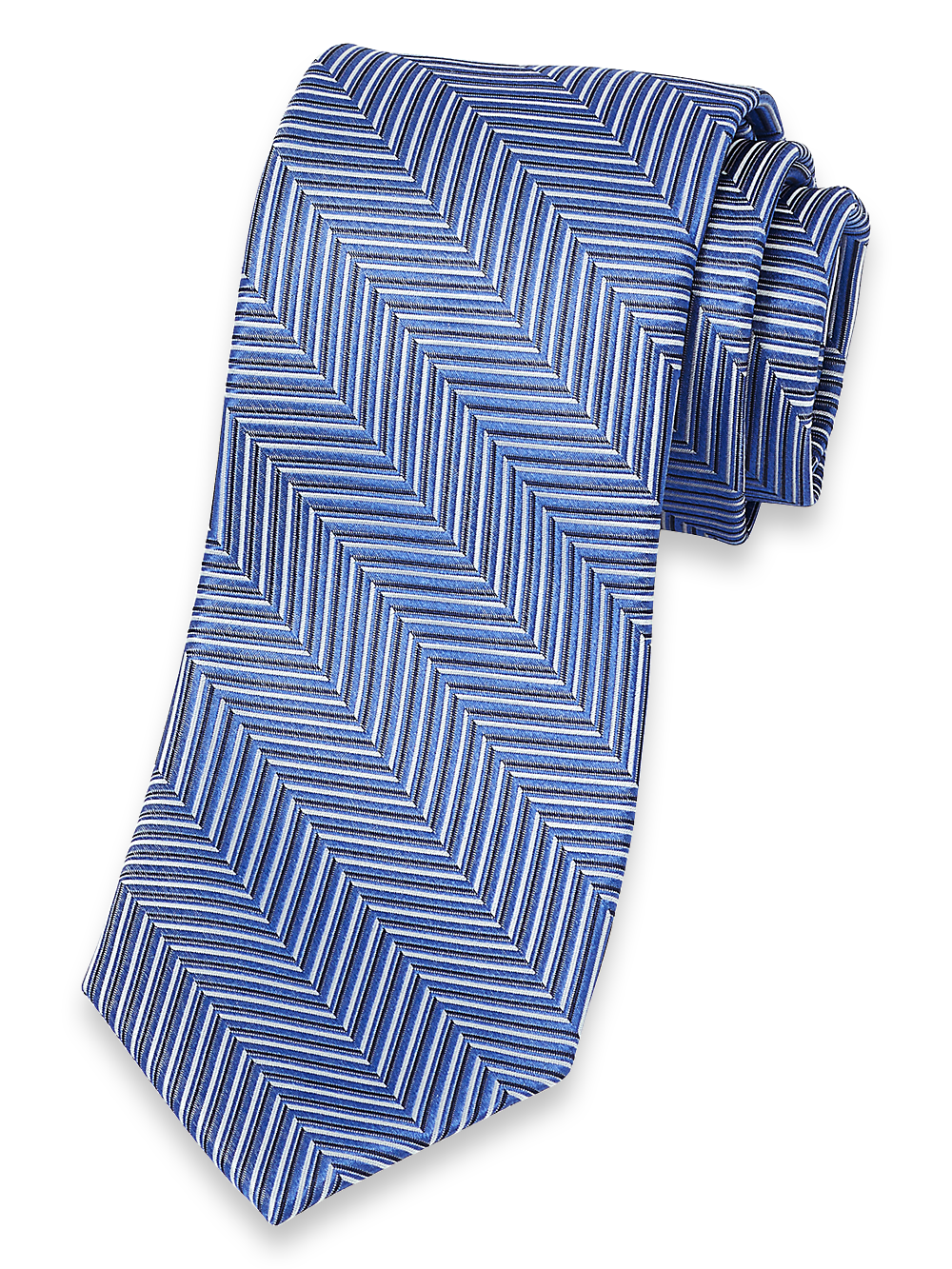 Product Image of Herringbone Woven Silk Tie-Blue Multi