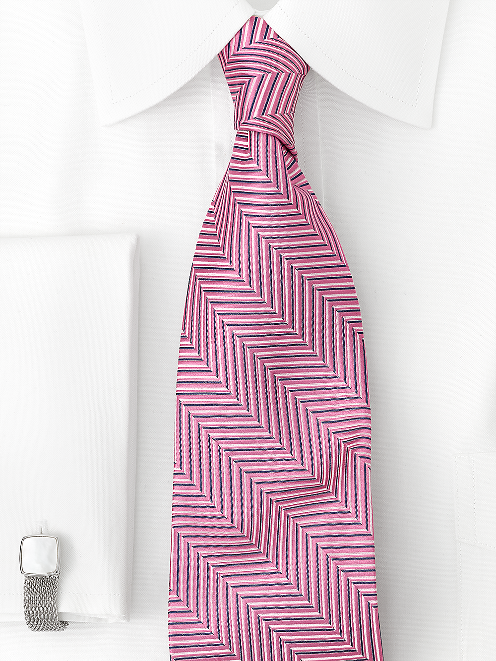 Alternate Image of Herringbone Woven Silk Tie-1