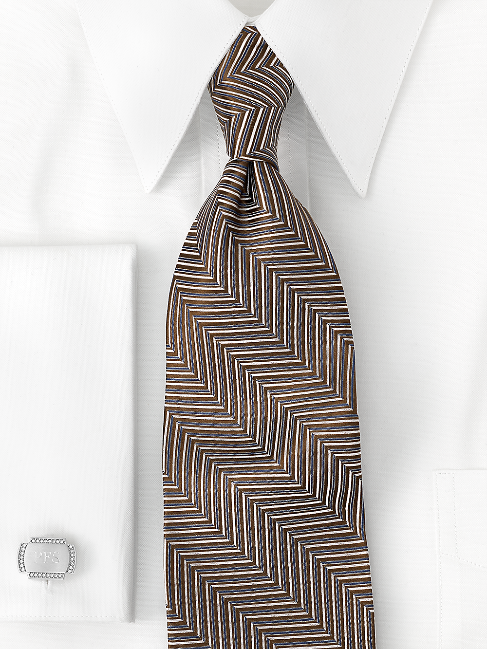 Alternate Image of Herringbone Woven Silk Tie-1