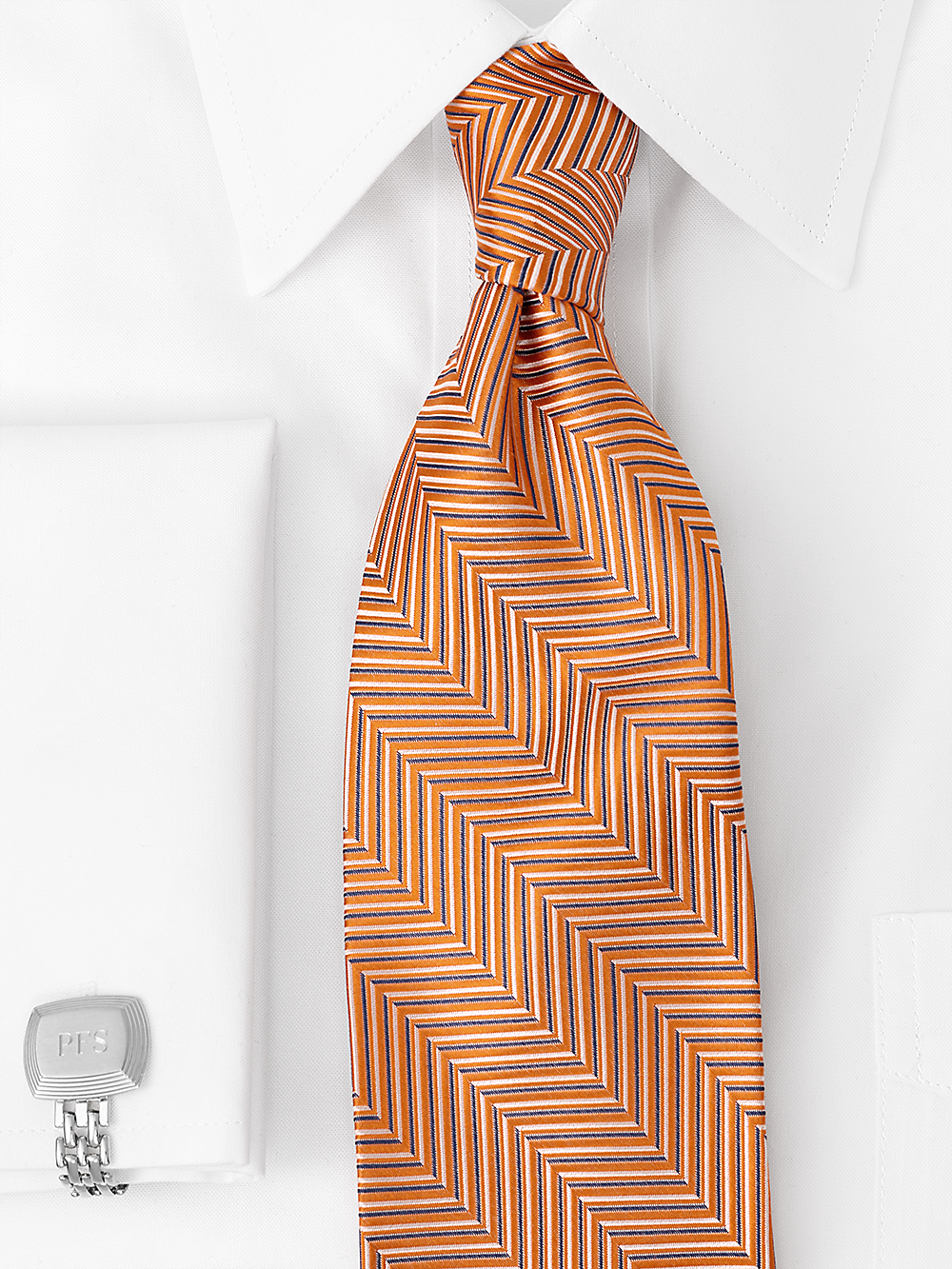 Alternate Image of Herringbone Woven Silk Tie-1