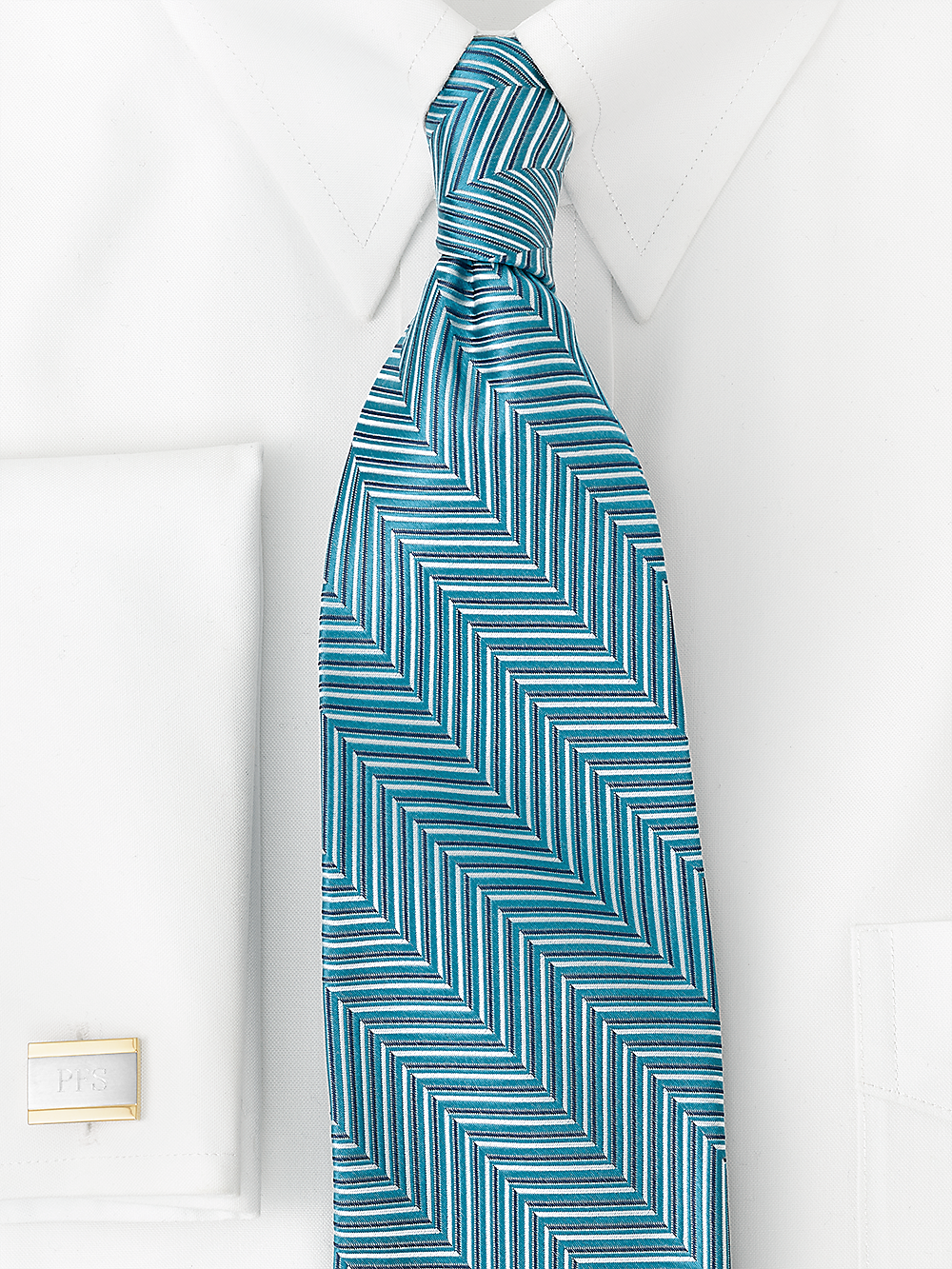 Alternate Image of Herringbone Woven Silk Tie-1