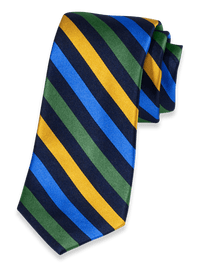 Stripe Woven Silk Tie - Multi