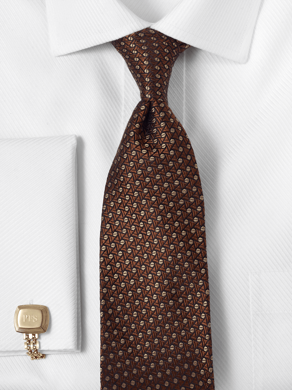 Alternate Image of Geometric Woven Silk Tie-1