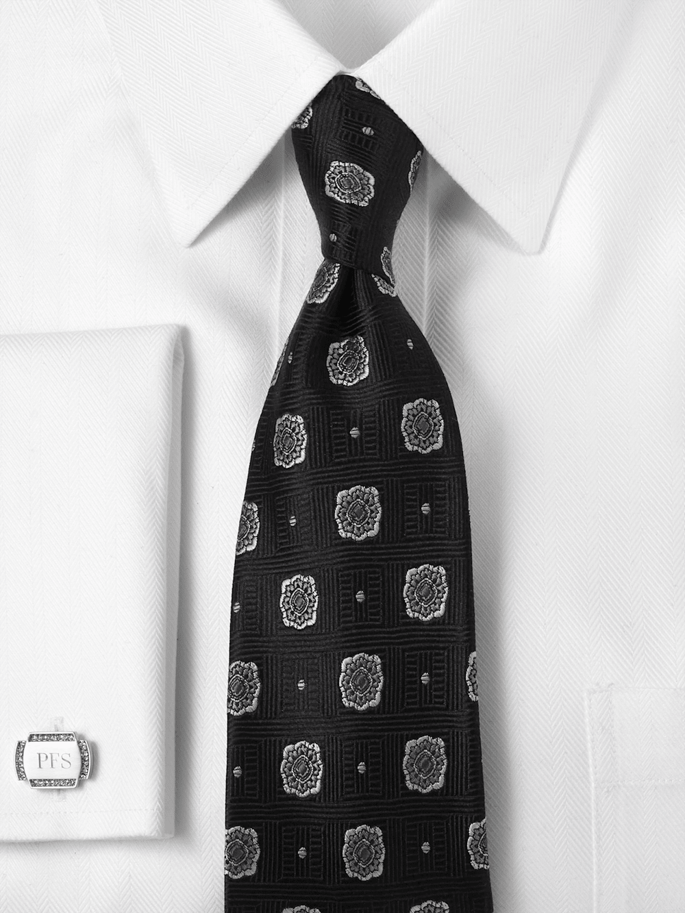 Alternate Image of Medallion Woven Silk Tie-1