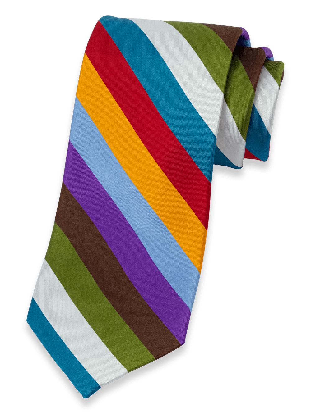 Product Image of Stripe Woven Silk Tie-Multi