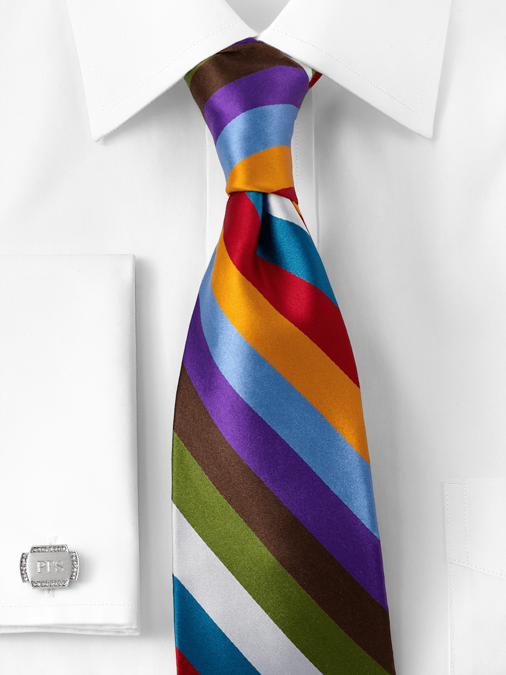 Alternate Image of Stripe Woven Silk Tie-1