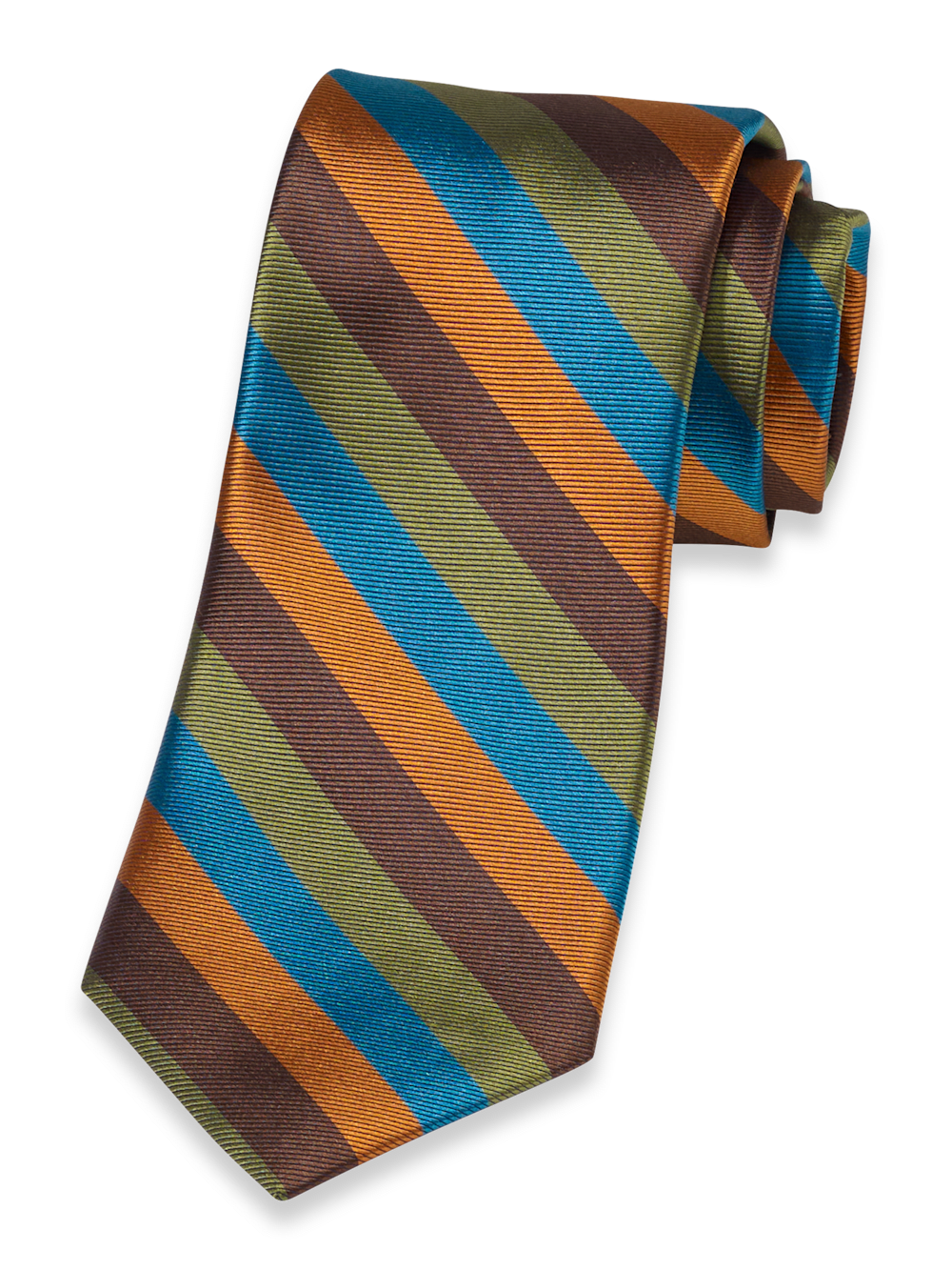 Product Image of Stripe Woven Silk Tie-Multi