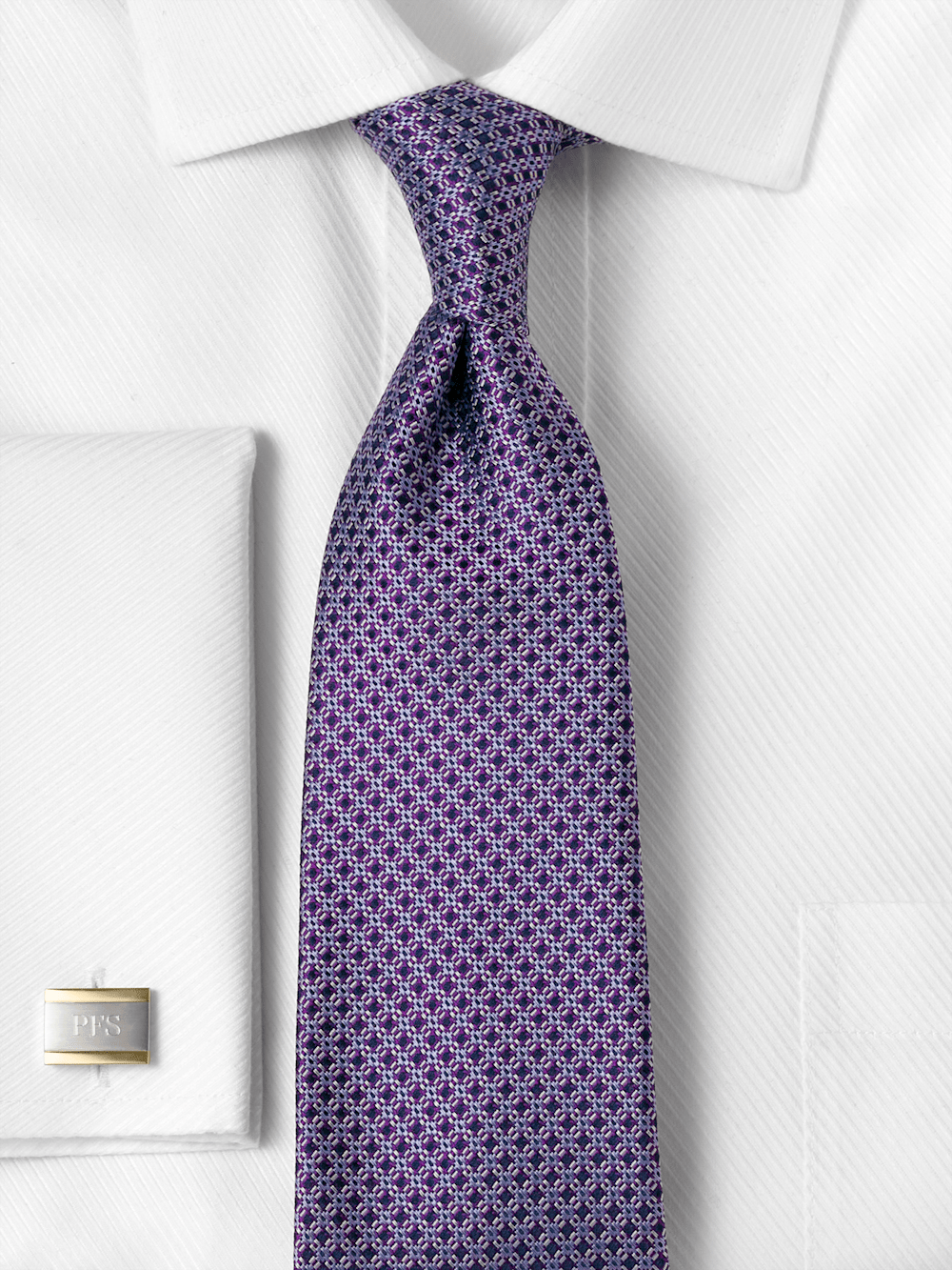 Alternate Image of Grid Woven Silk Tie-1