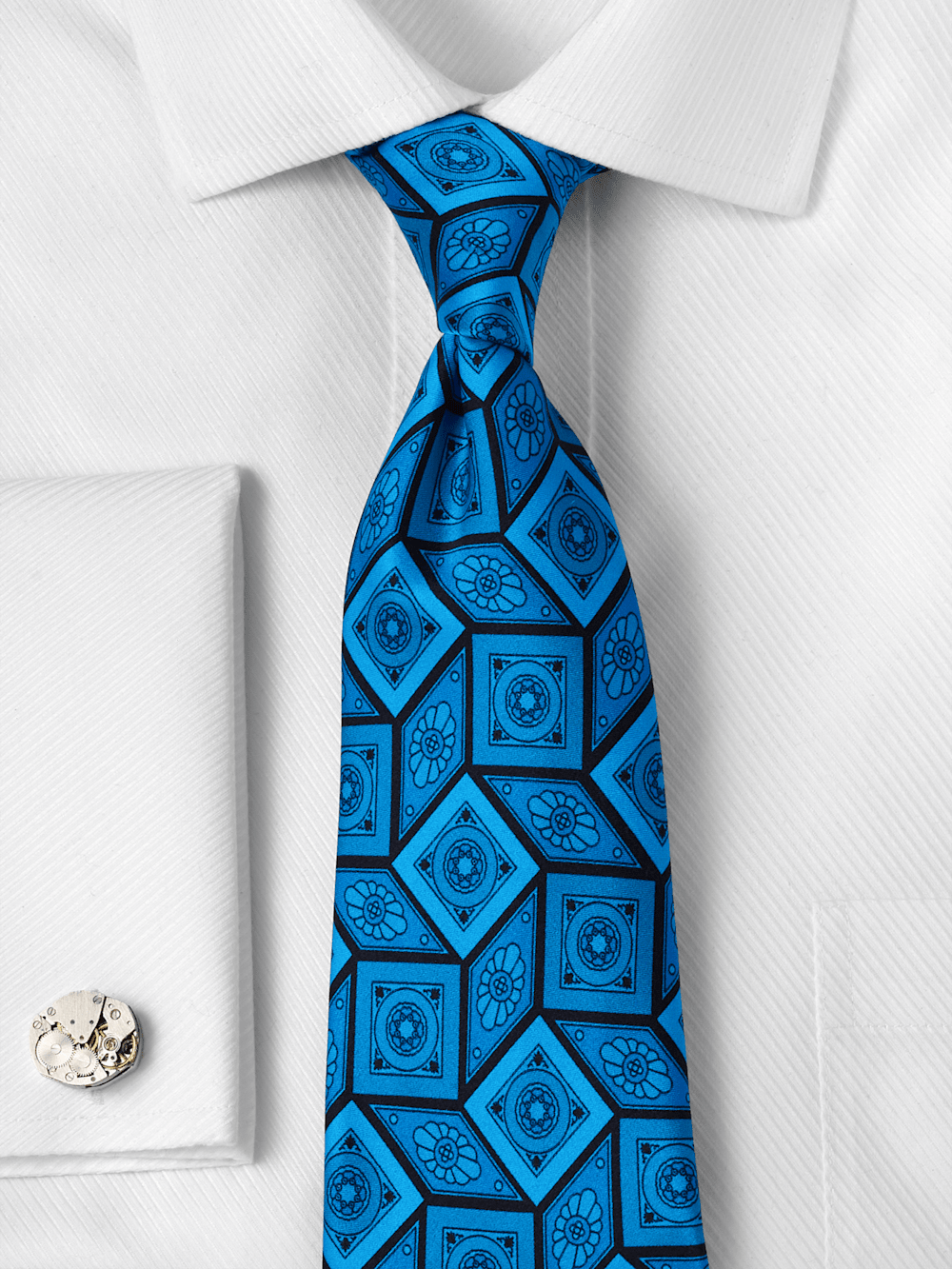 Alternate Image of Medallion Woven Silk Tie-1