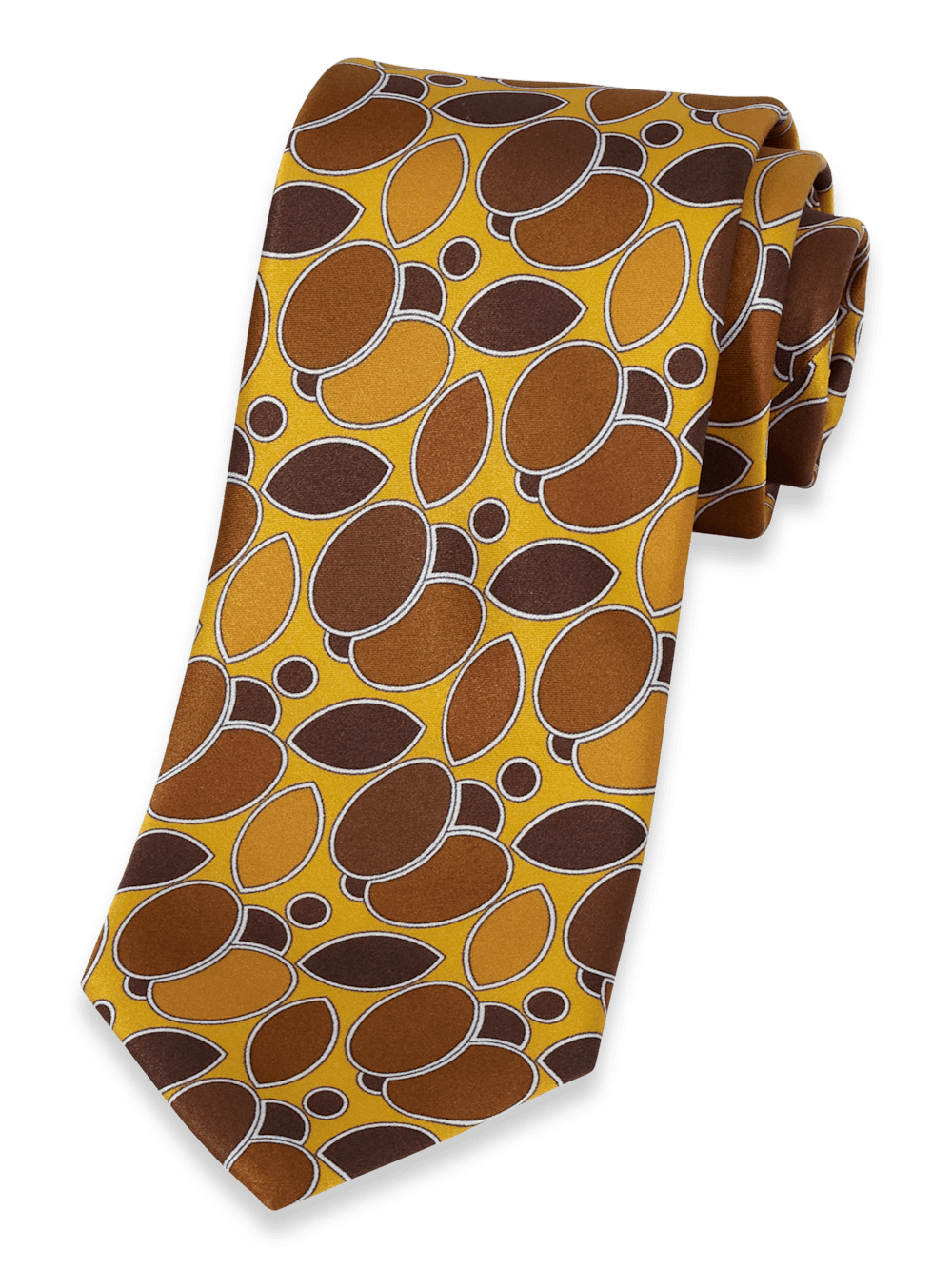 Product Image of Medallion Woven Silk Tie-Gold