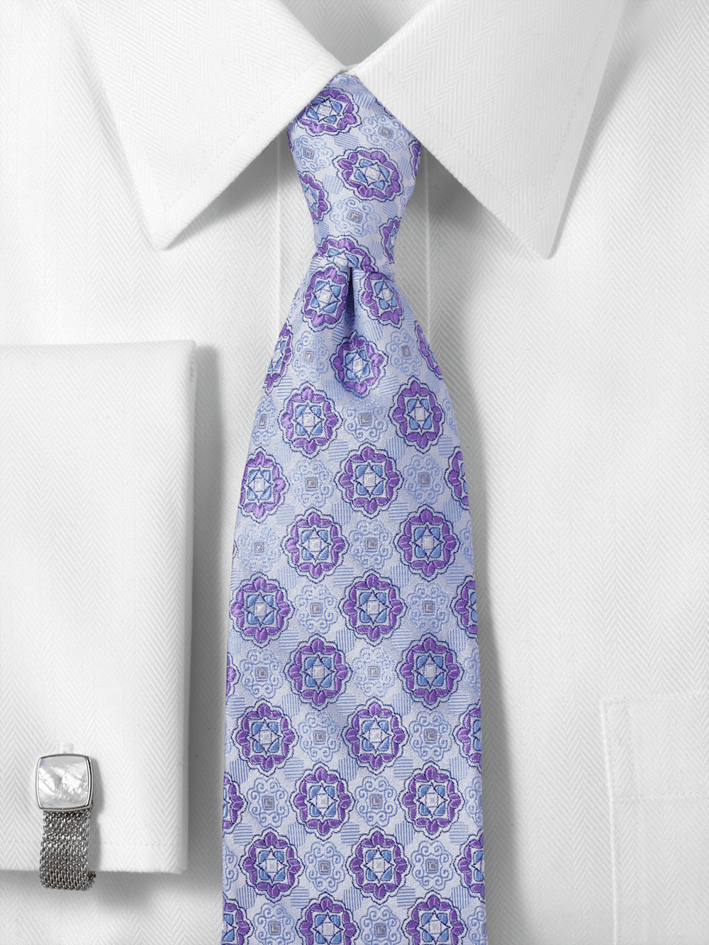 Alternate Image of Medallion Woven Silk Tie-1