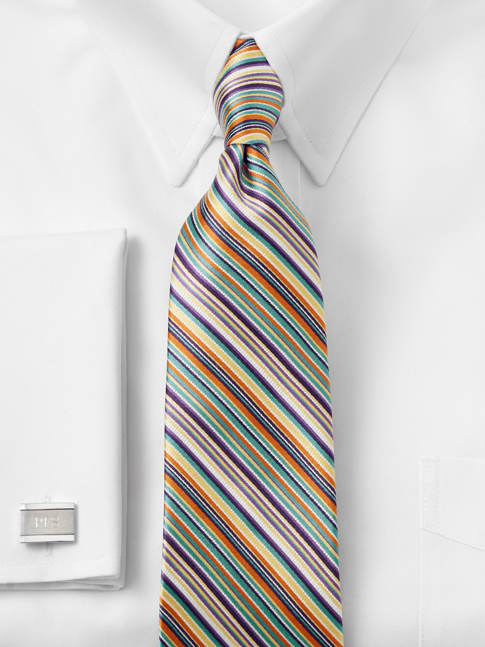 Alternate Image of Stripe Woven Silk Tie-1