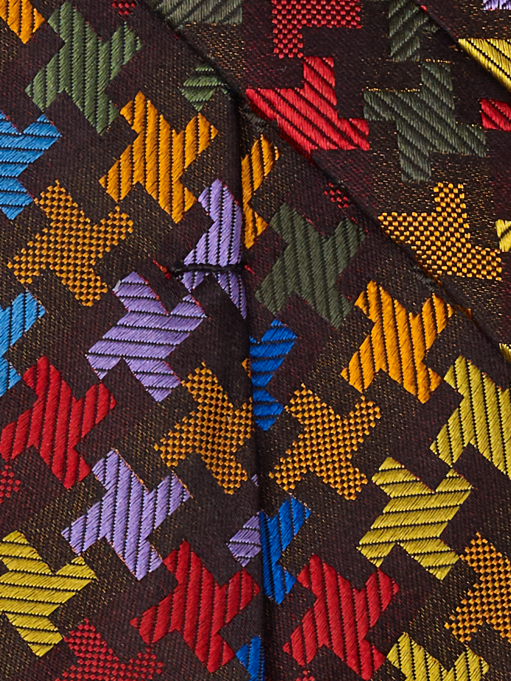 Alternate Image of Geometric Woven Silk Tie-3