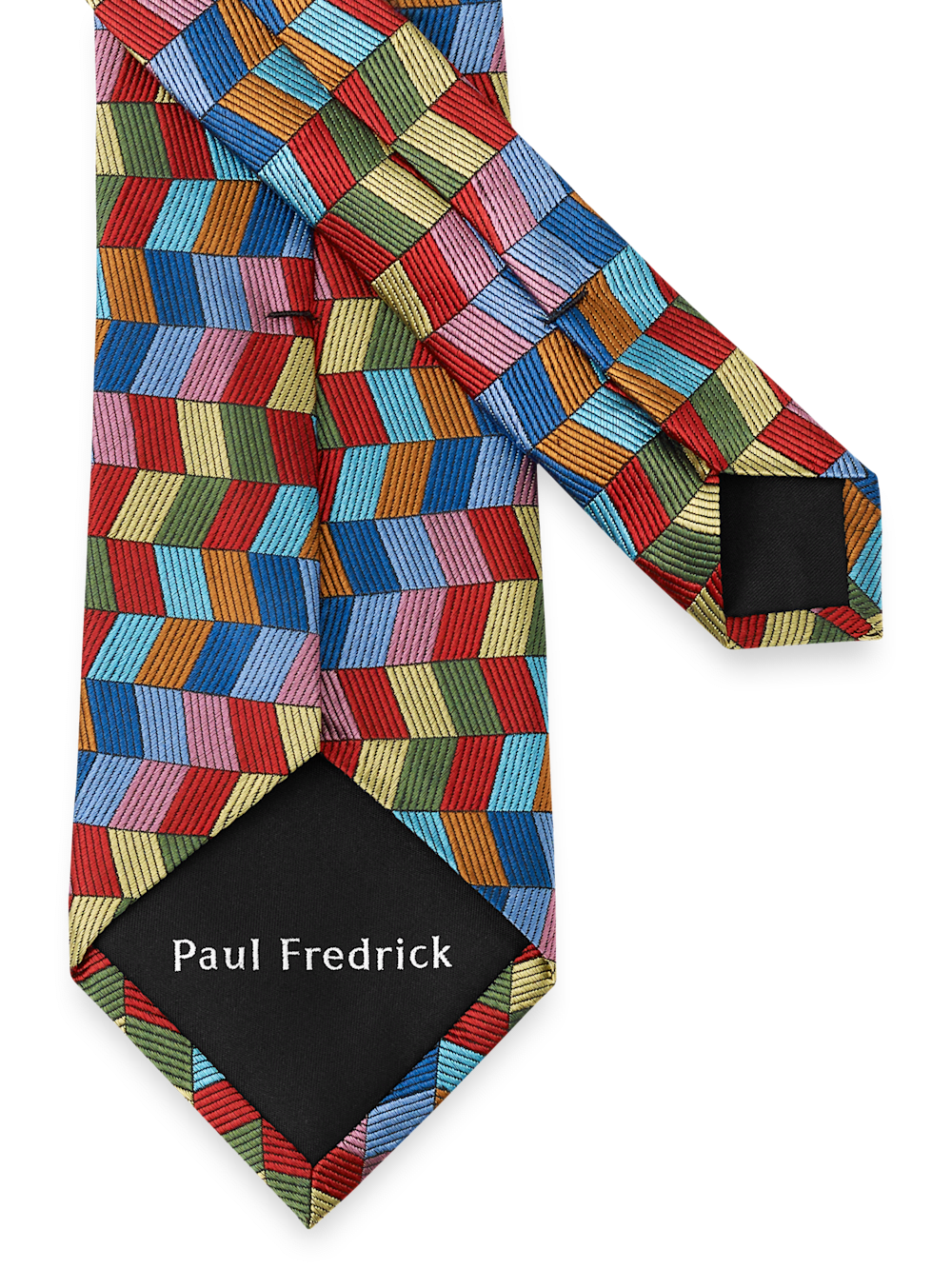 Alternate Image of Geometric Woven Silk Tie-2