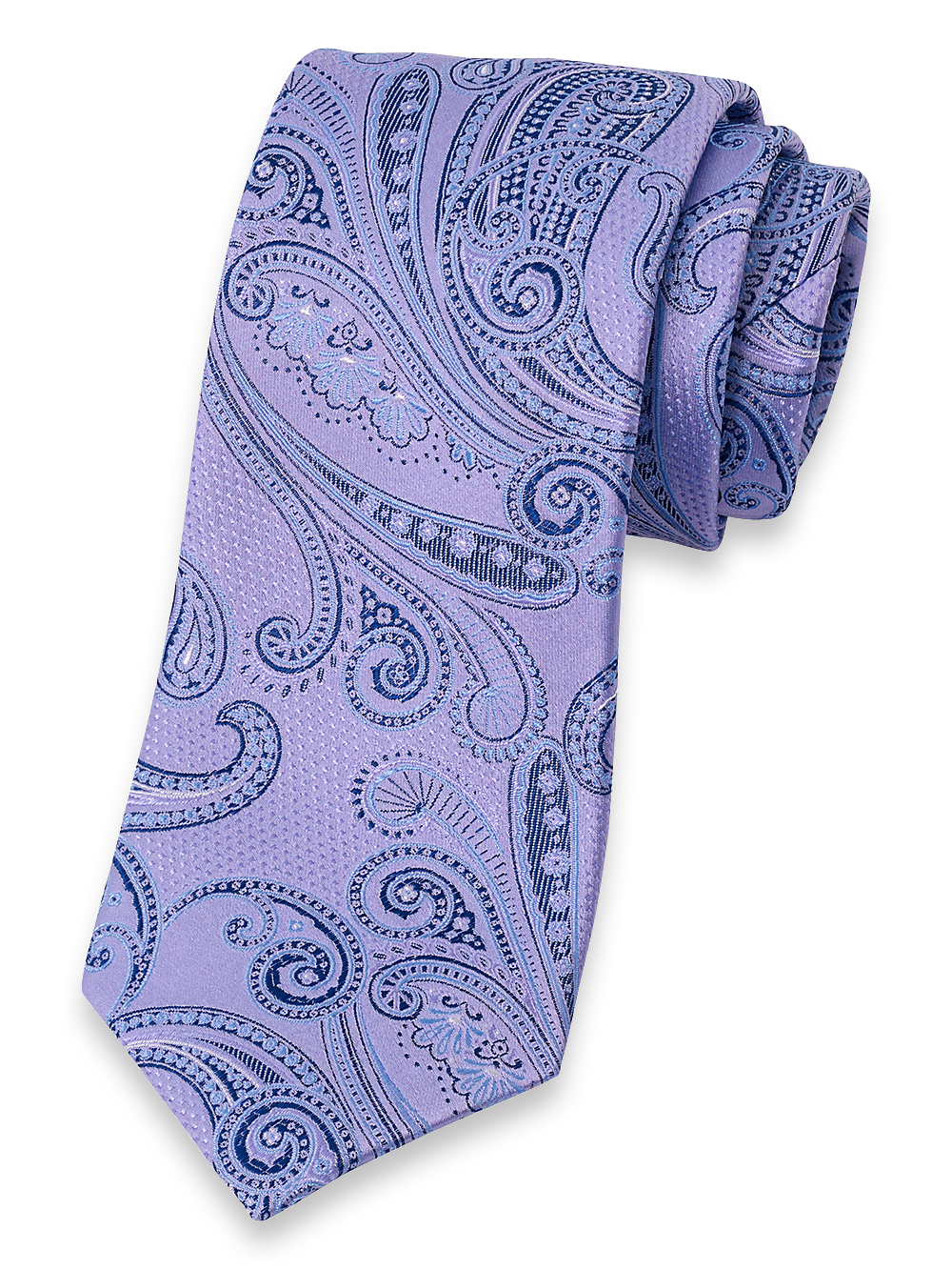 Product Image of Paisley Woven Silk Tie-Lavender/Blue