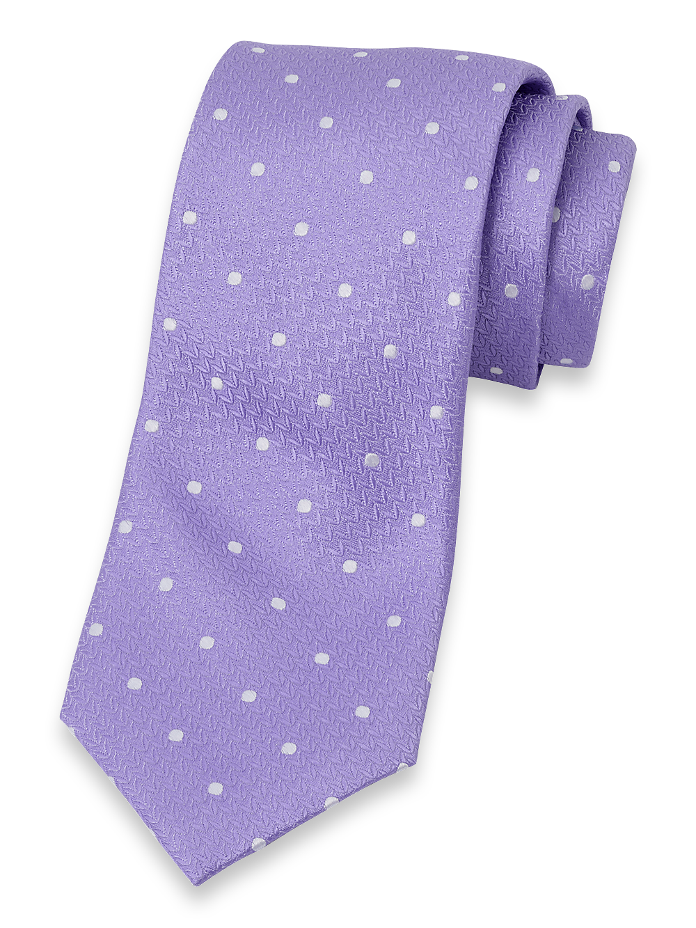 Product Image of Dot Woven Silk Tie-Lavender/White