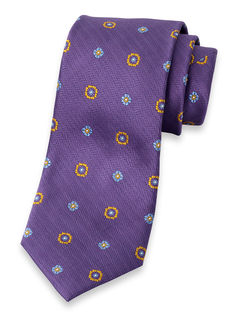 Product Image of Deco Woven Silk Tie-Purple Multi