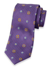 Deco Woven Silk Tie - Purple Multi