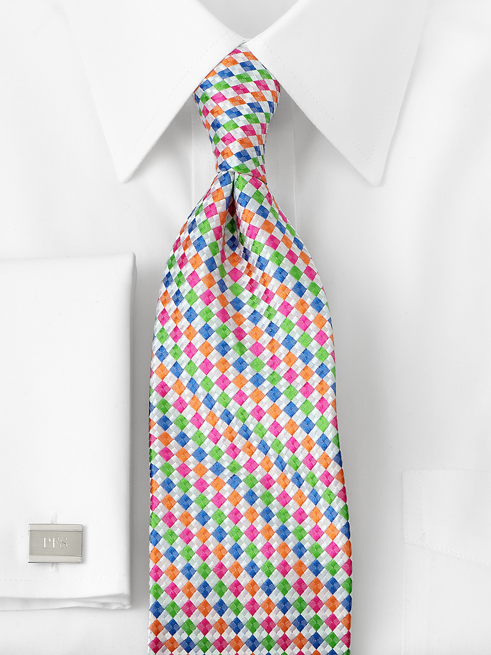 Alternate Image of Geometric Woven Silk Tie-1