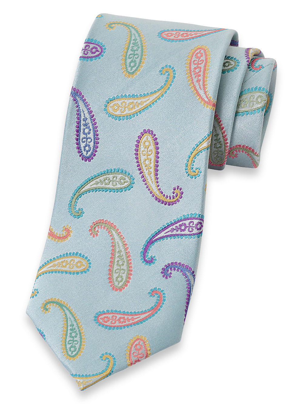 Product Image of Paisley Woven Silk Tie-Blue Multi