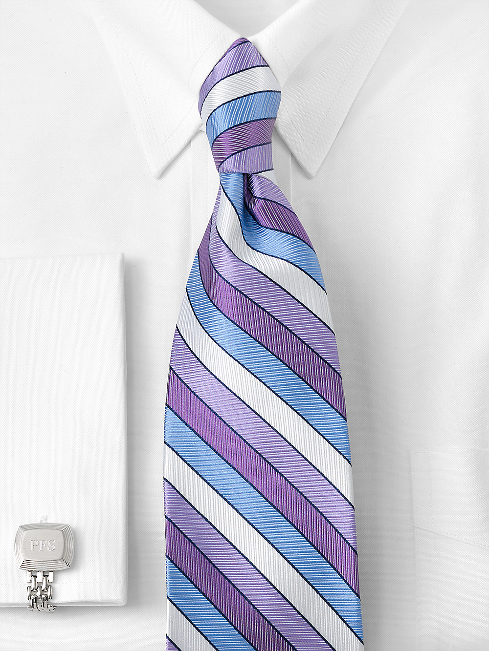 Alternate Image of Stripe Woven Silk Tie-1