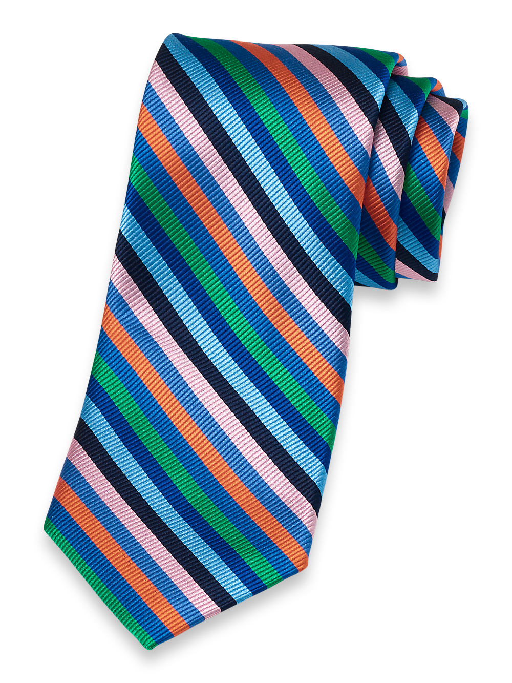 Product Image of Stripe Woven Silk Tie-Multi