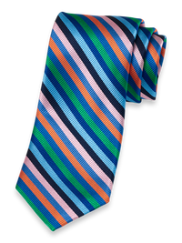 Stripe Woven Silk Tie - Multi