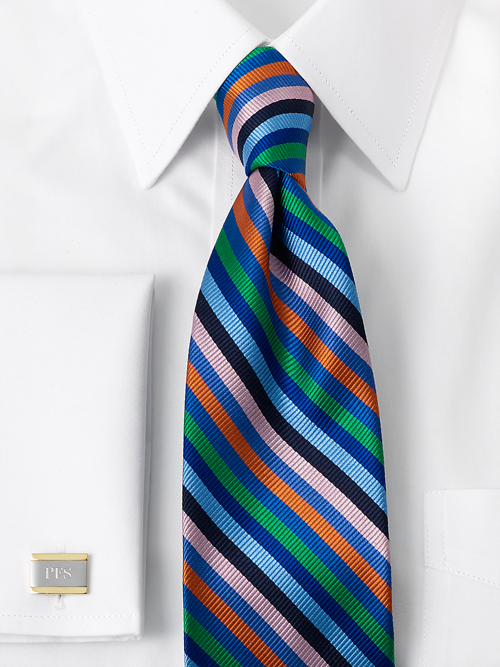 Alternate Image of Stripe Woven Silk Tie-1