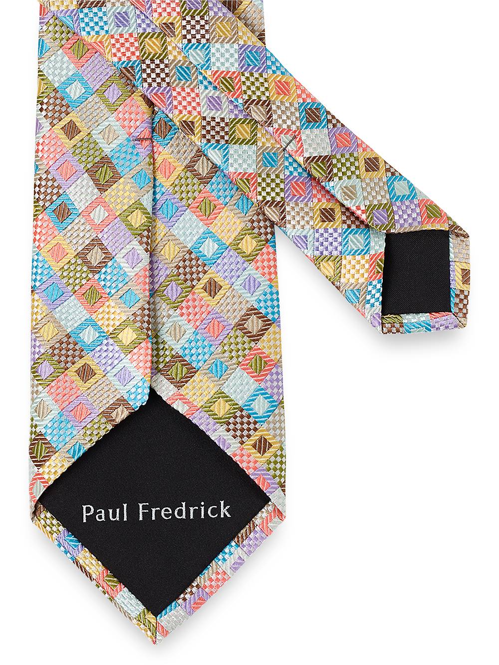 Alternate Image of Geometric Woven Silk Tie-2