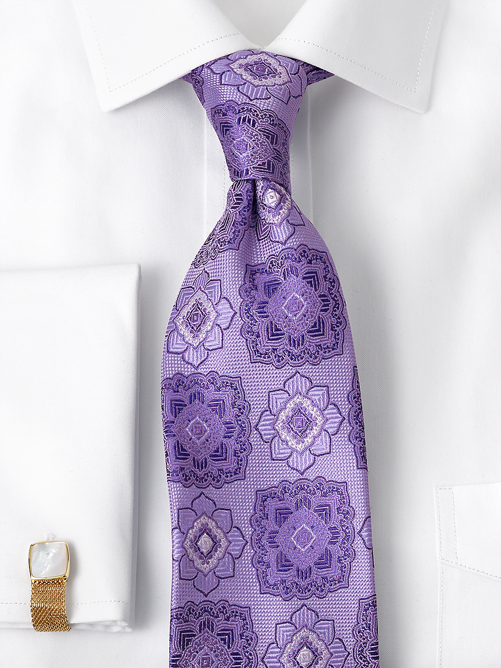 Alternate Image of Medallion Woven Silk Tie-1