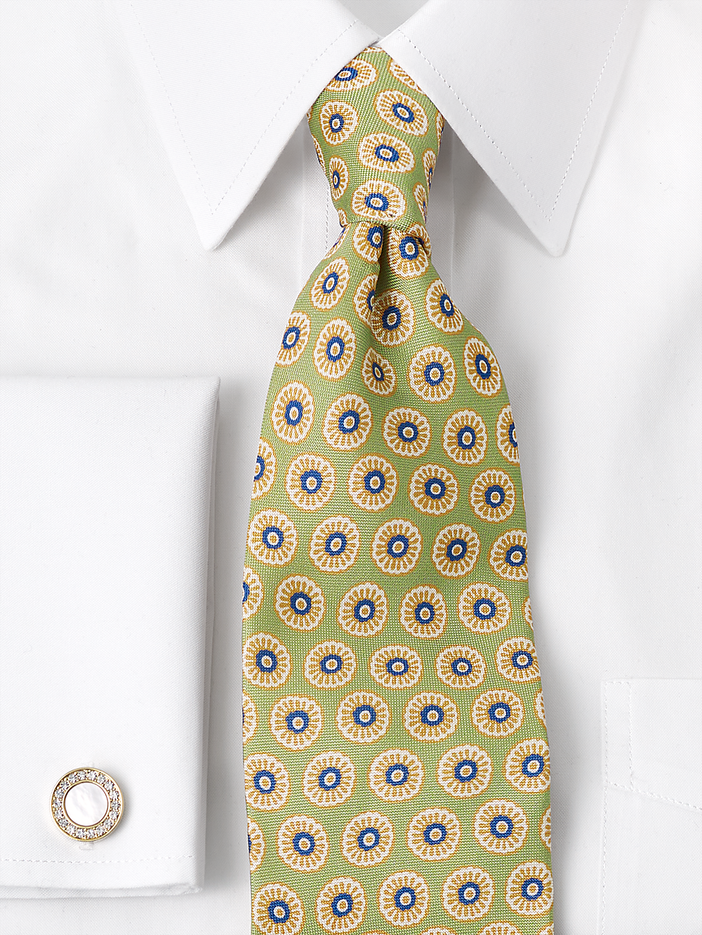 Alternate Image of Medallion Woven Silk Tie-1