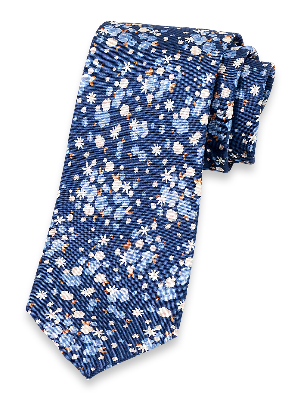 Product Image of Floral Woven Silk Tie-Blue