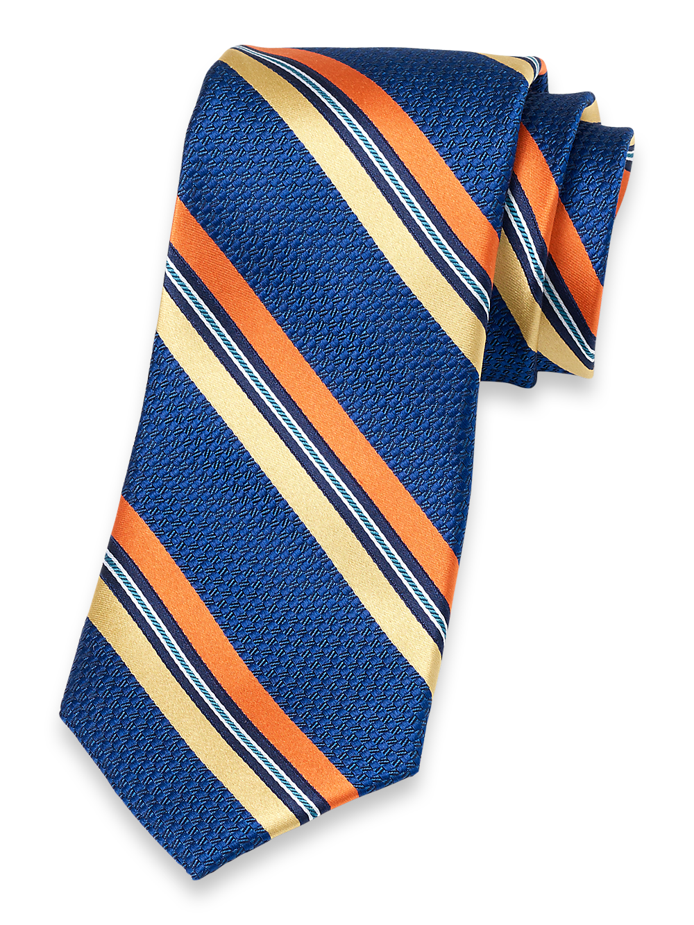 Product Image of Stripe Woven Silk Tie-Blue Multi