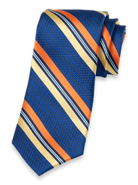 Stripe Woven Silk Tie - Blue Multi