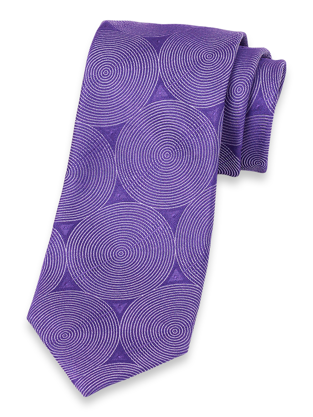 Product Image of Circles Woven Silk Tie-Purple