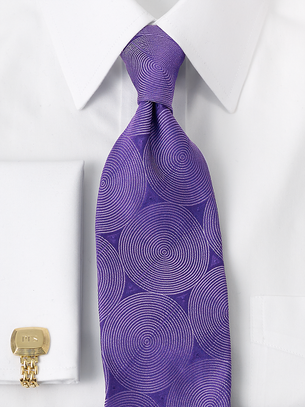 Alternate Image of Circles Woven Silk Tie-1