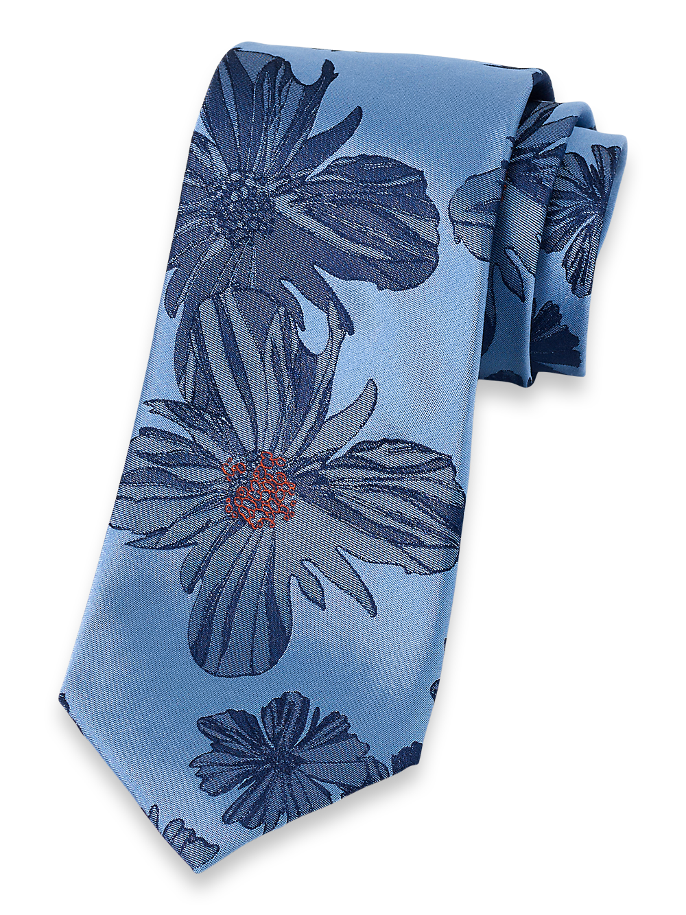 Product Image of Floral Woven Silk Tie-Blue