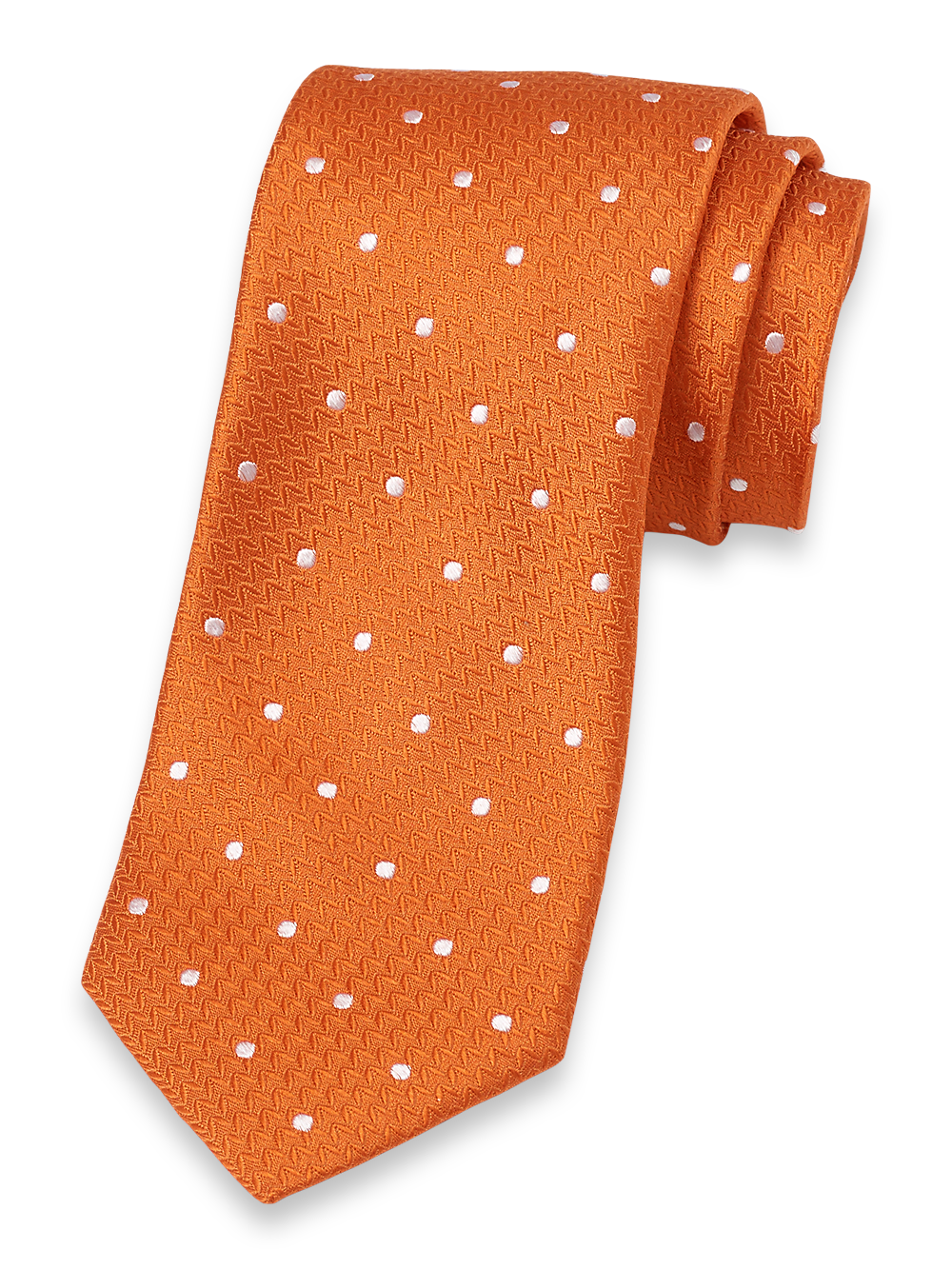 Product Image of Dot Woven Silk Tie-Orange