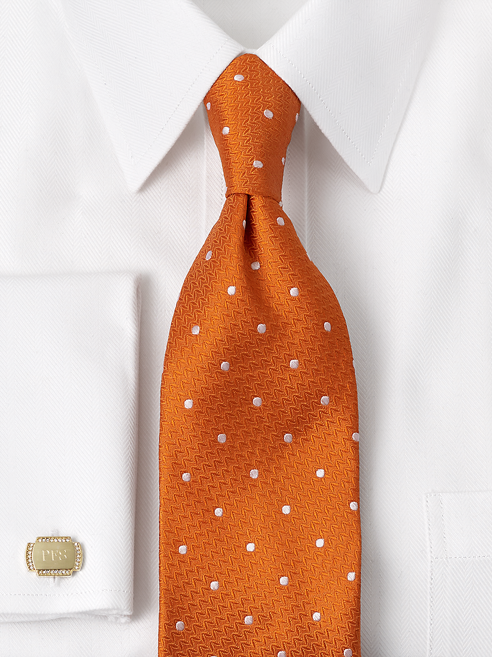 Alternate Image of Dot Woven Silk Tie-1