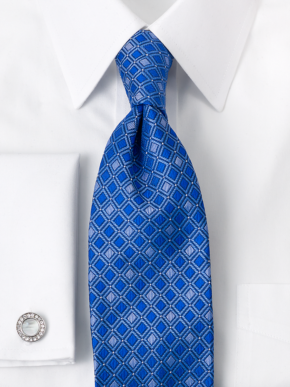 Alternate Image of Geometric Woven Silk Tie-1