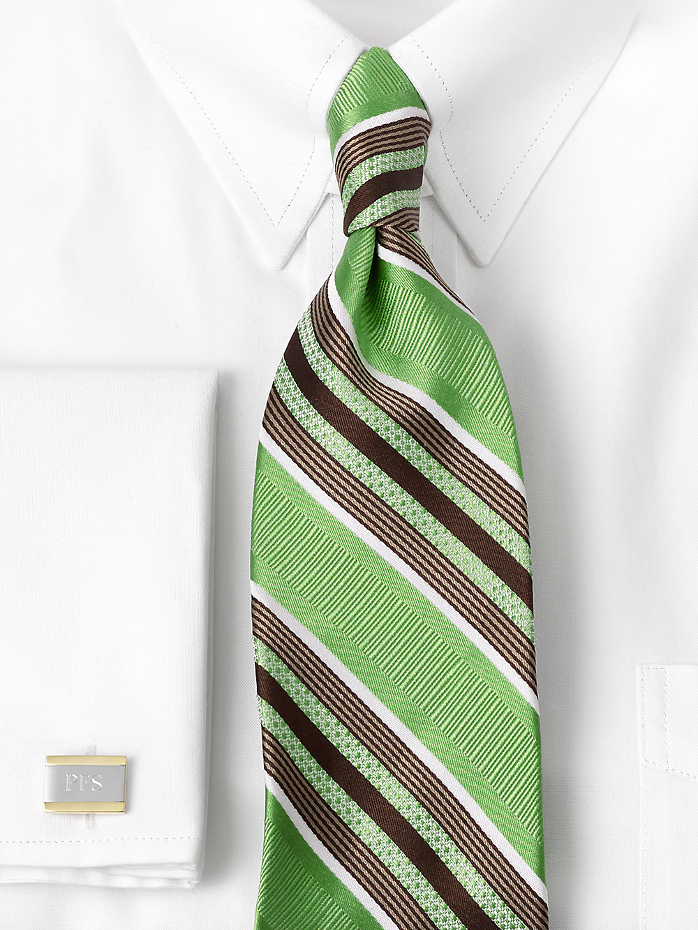 Alternate Image of Stripe Woven Silk Tie-1