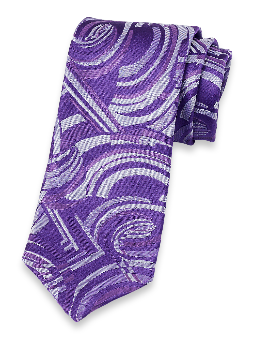 Product Image of Abstract Woven Silk Tie-Purple