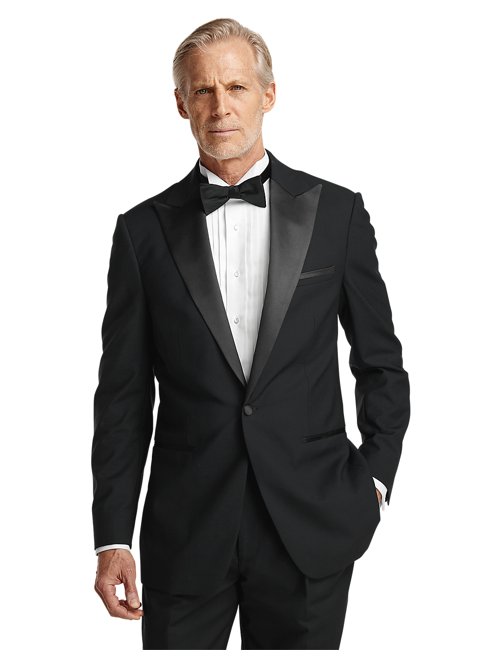 Alternate Image of Wool Stretch Single Breasted Peak Lapel Tuxedo Jacket-1