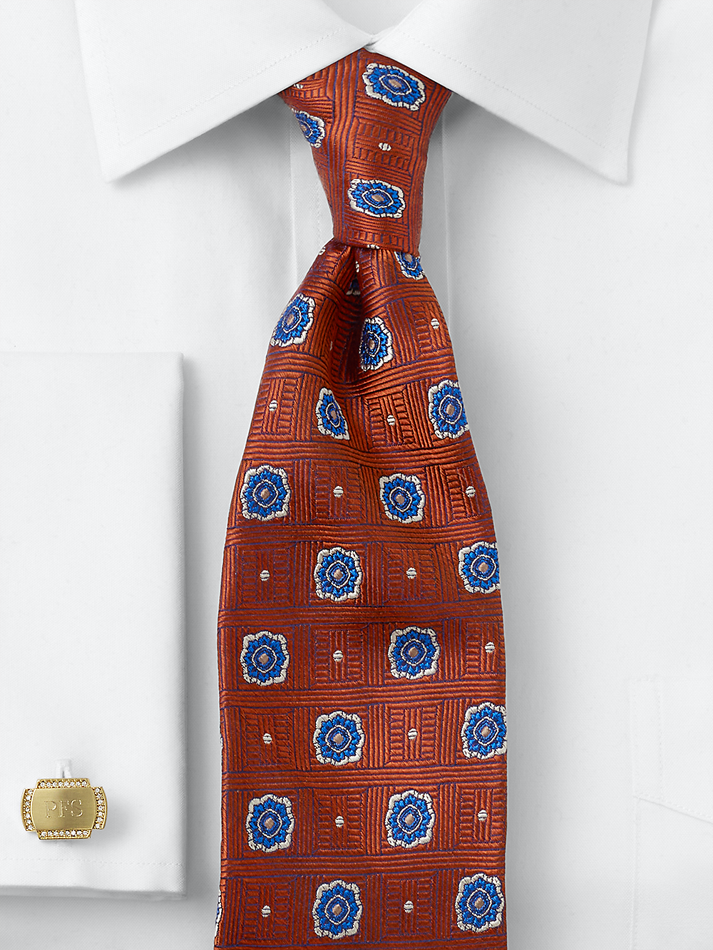 Alternate Image of Medallion Woven Silk Tie-1