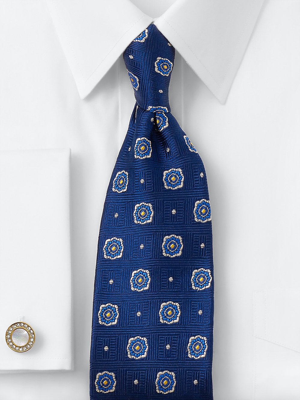 Alternate Image of Medallion Woven Silk Tie-1