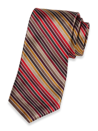 Stripe Woven Silk Tie - Multi