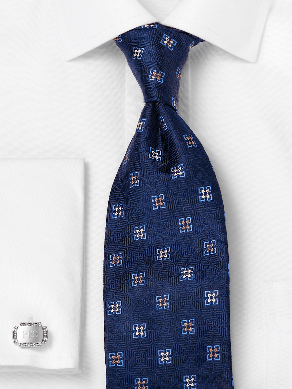 Alternate Image of Medallion Woven Silk Tie-1