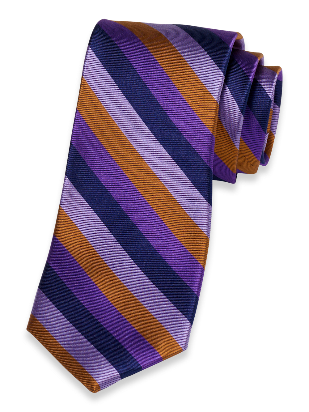 Product Image of Stripe Woven Silk Tie-Purple Multi