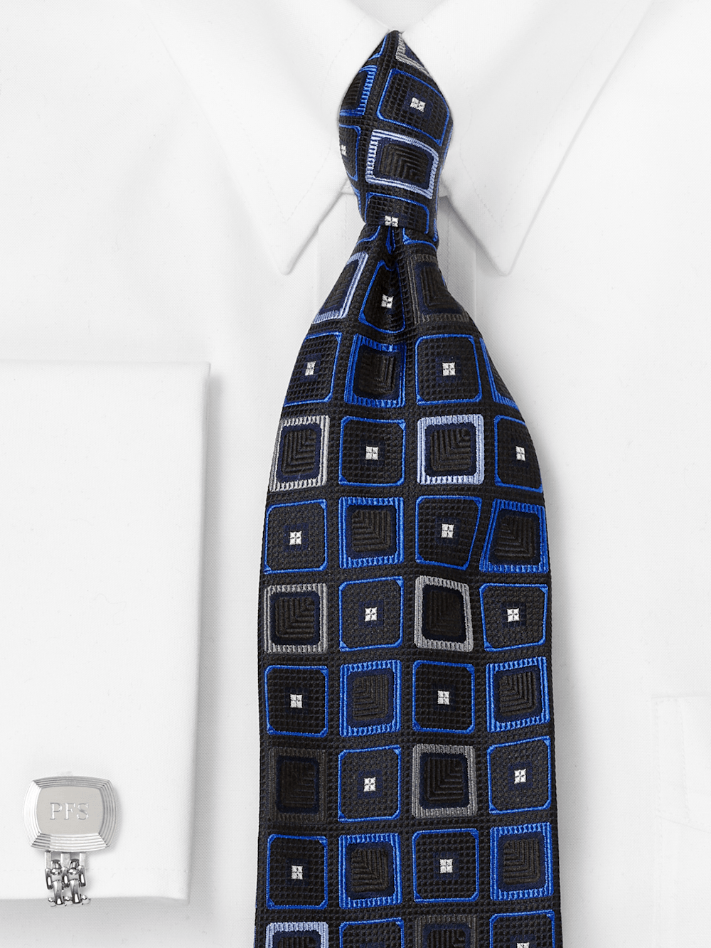 Alternate Image of Geometric Woven Silk Tie-1