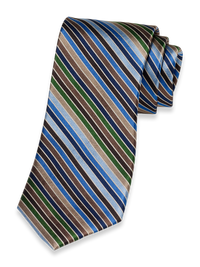 Stripe Woven Silk Tie - Multi